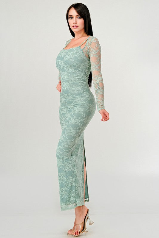 Danna lace midi dress