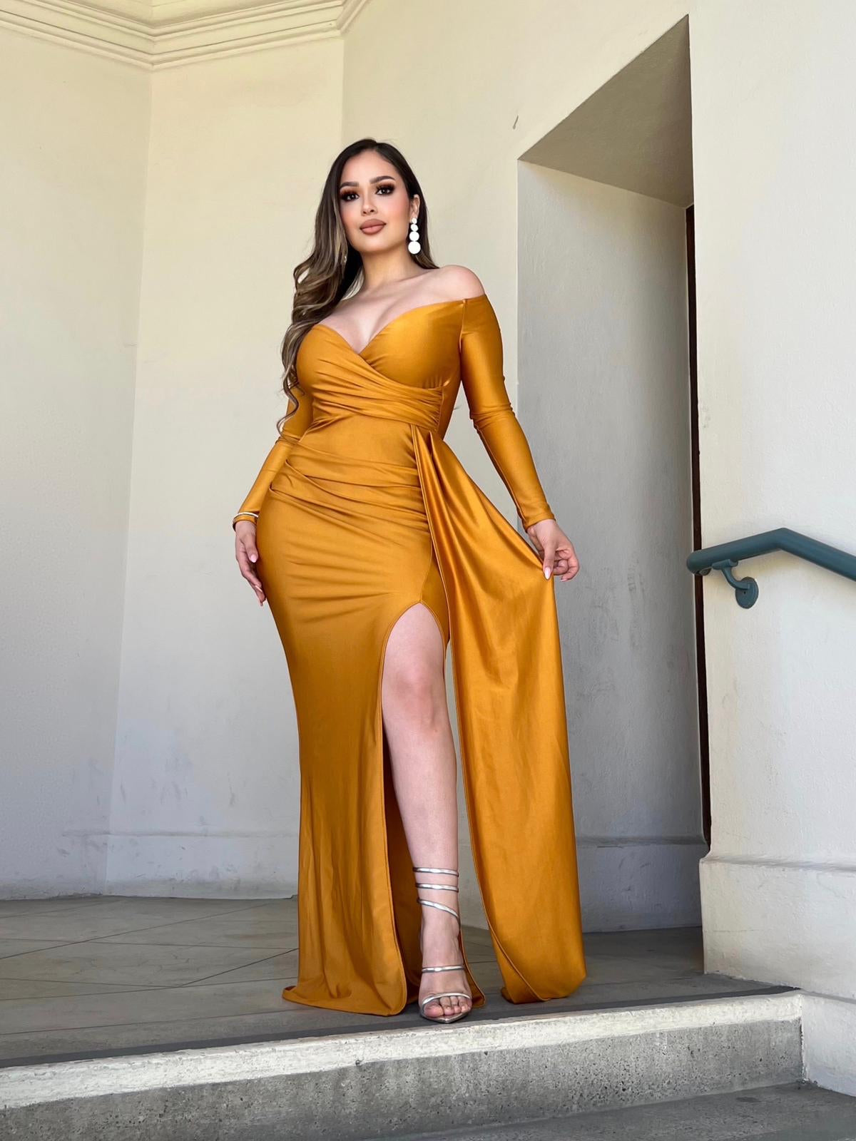 Diana dress- Sexy Mustard