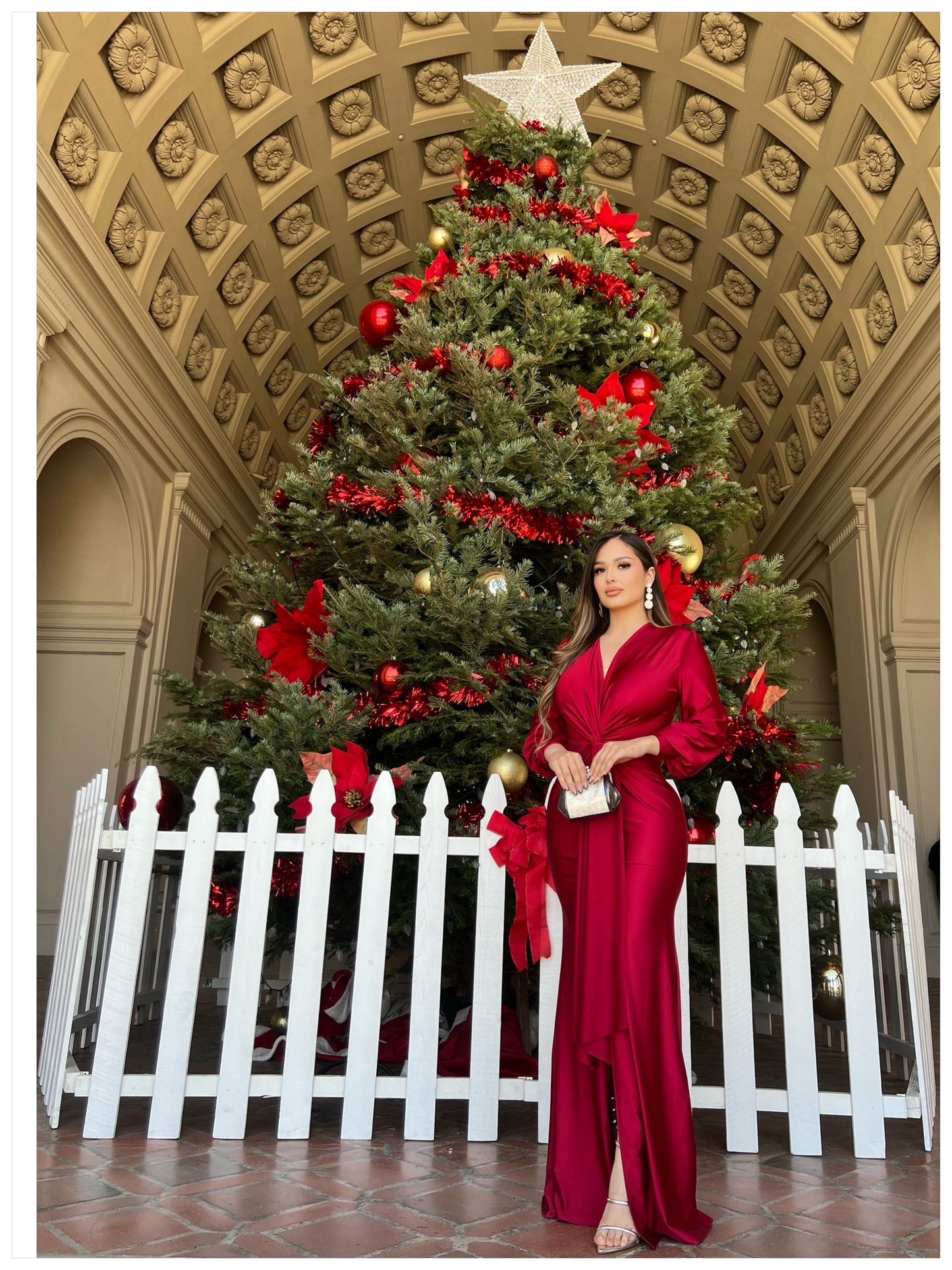 Graciela long dress - Ruby Red