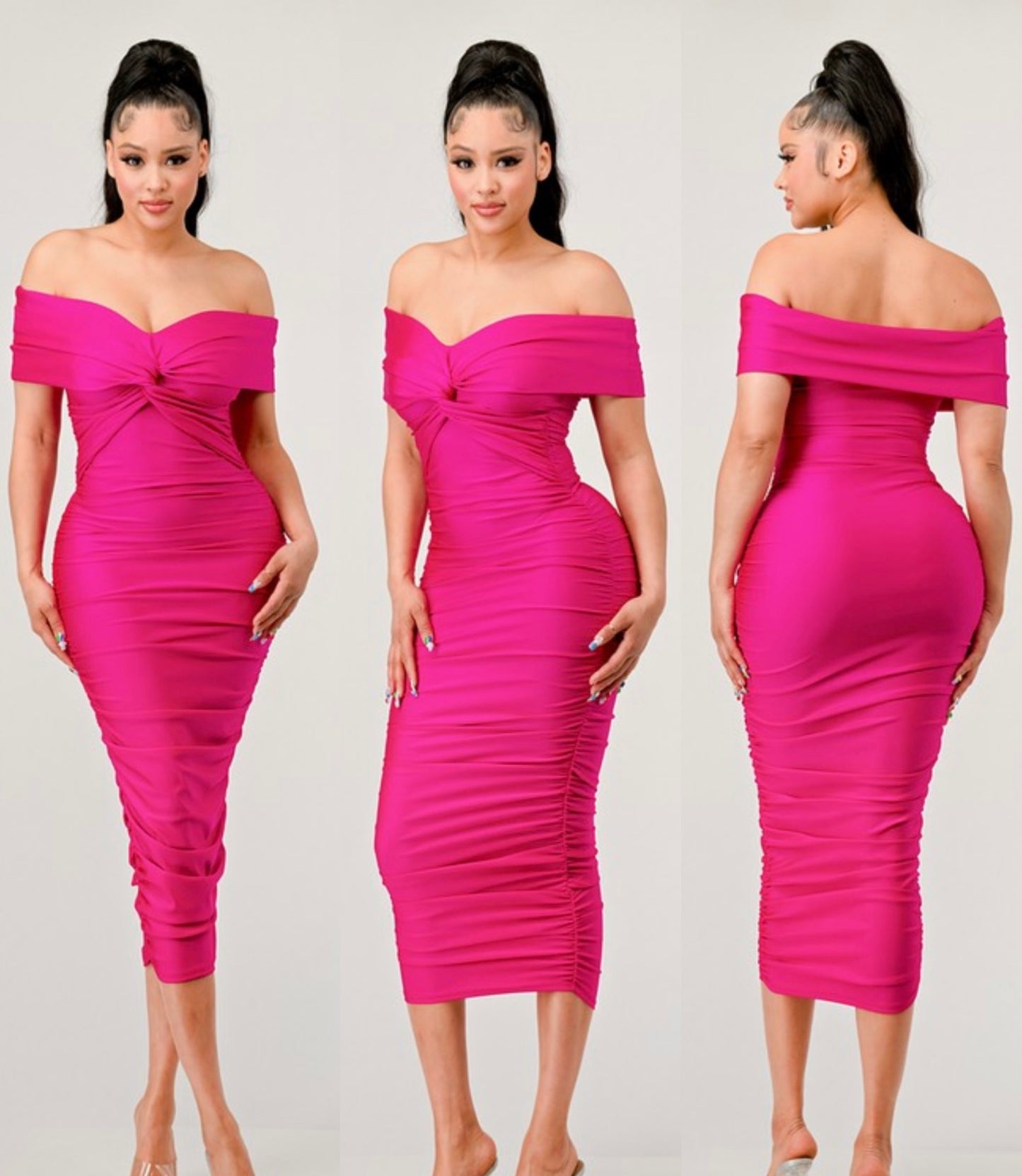 All over me dress - Fuchsia