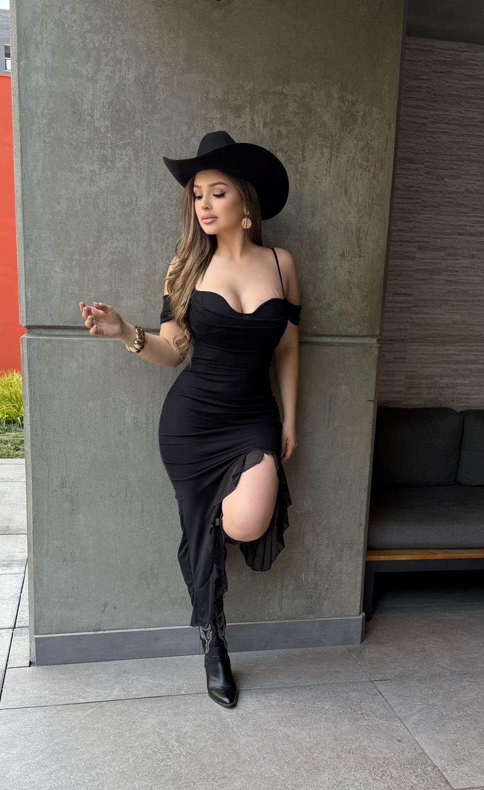 Yanira mesh midi dress