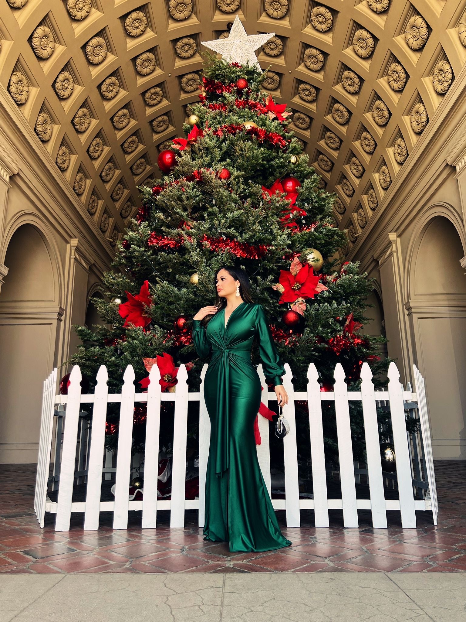 Graciela long dress - Hunter Green La Patrona Fashion Graciela long dress - Hunter Green La Patrona Fashion