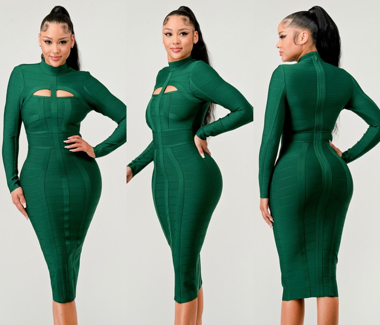 Hallow Bandage dress - Hunter Green