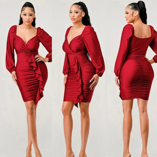 Berenice midi dress - Red