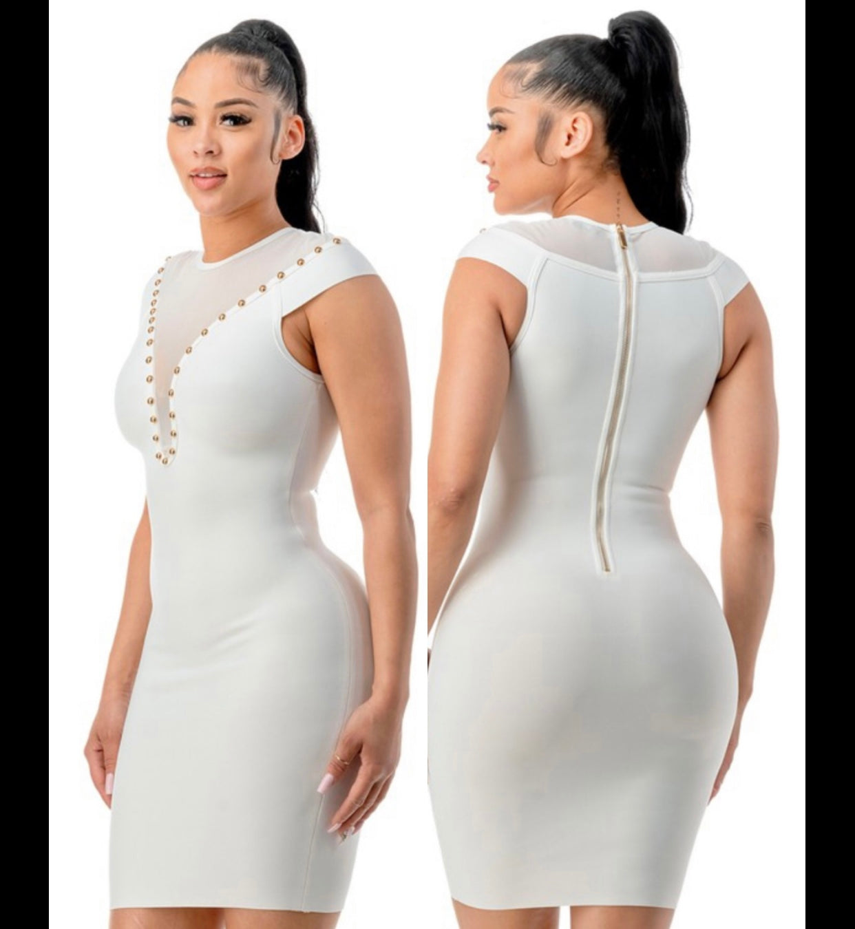 Paloma bandage dress - White